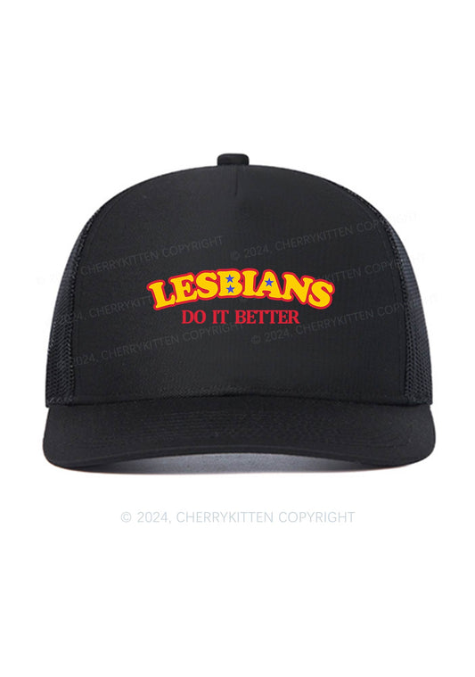 Lesbians Do It Better Y2K Trucker Mesh Hat Cherrykitten