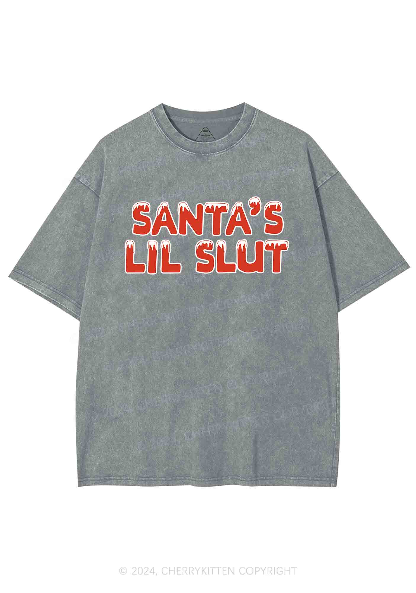 Christmas Santas Lil Slxt Y2K Washed Tee Cherrykitten