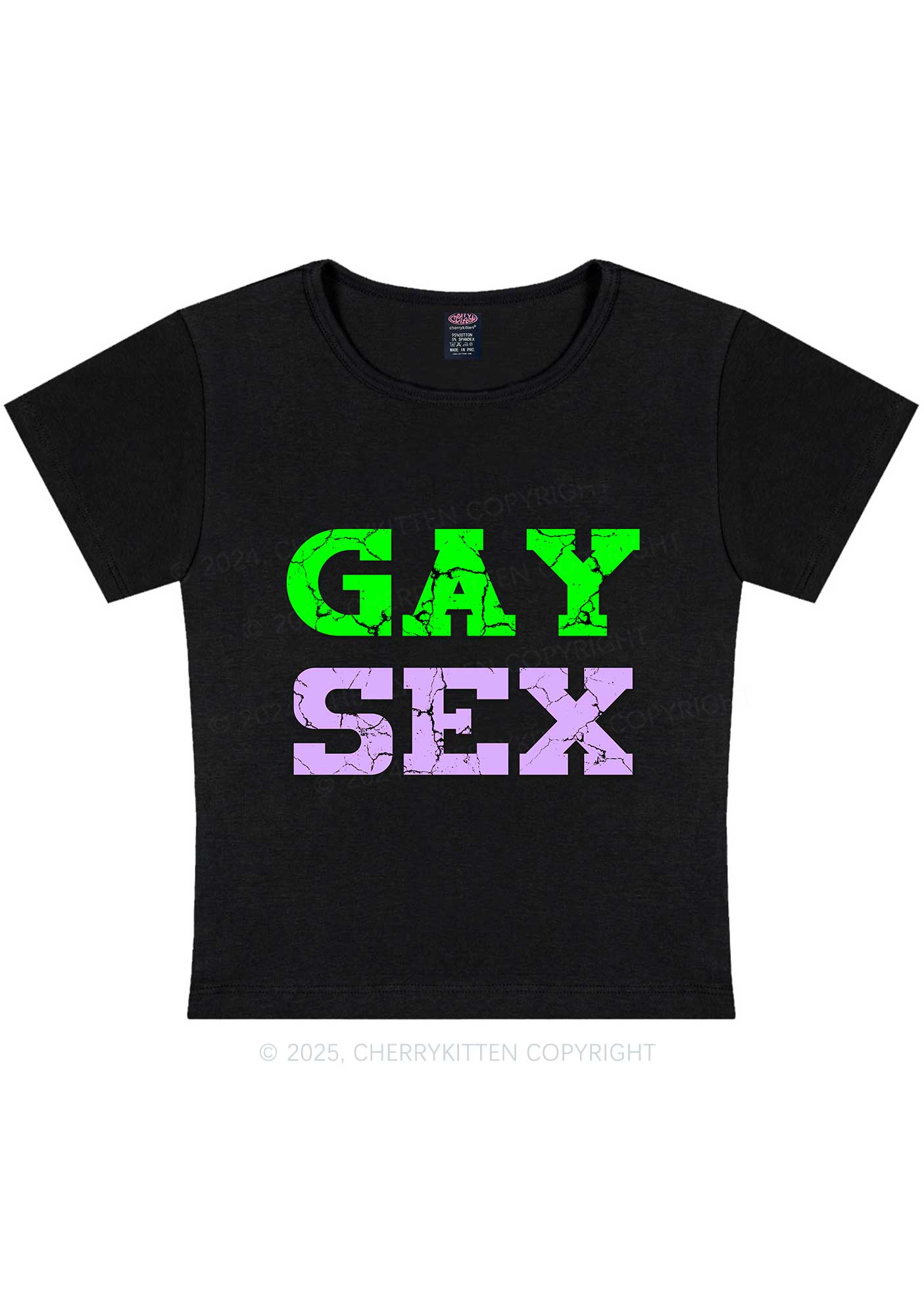 Gay Six Y2K Baby Tee Cherrykitten