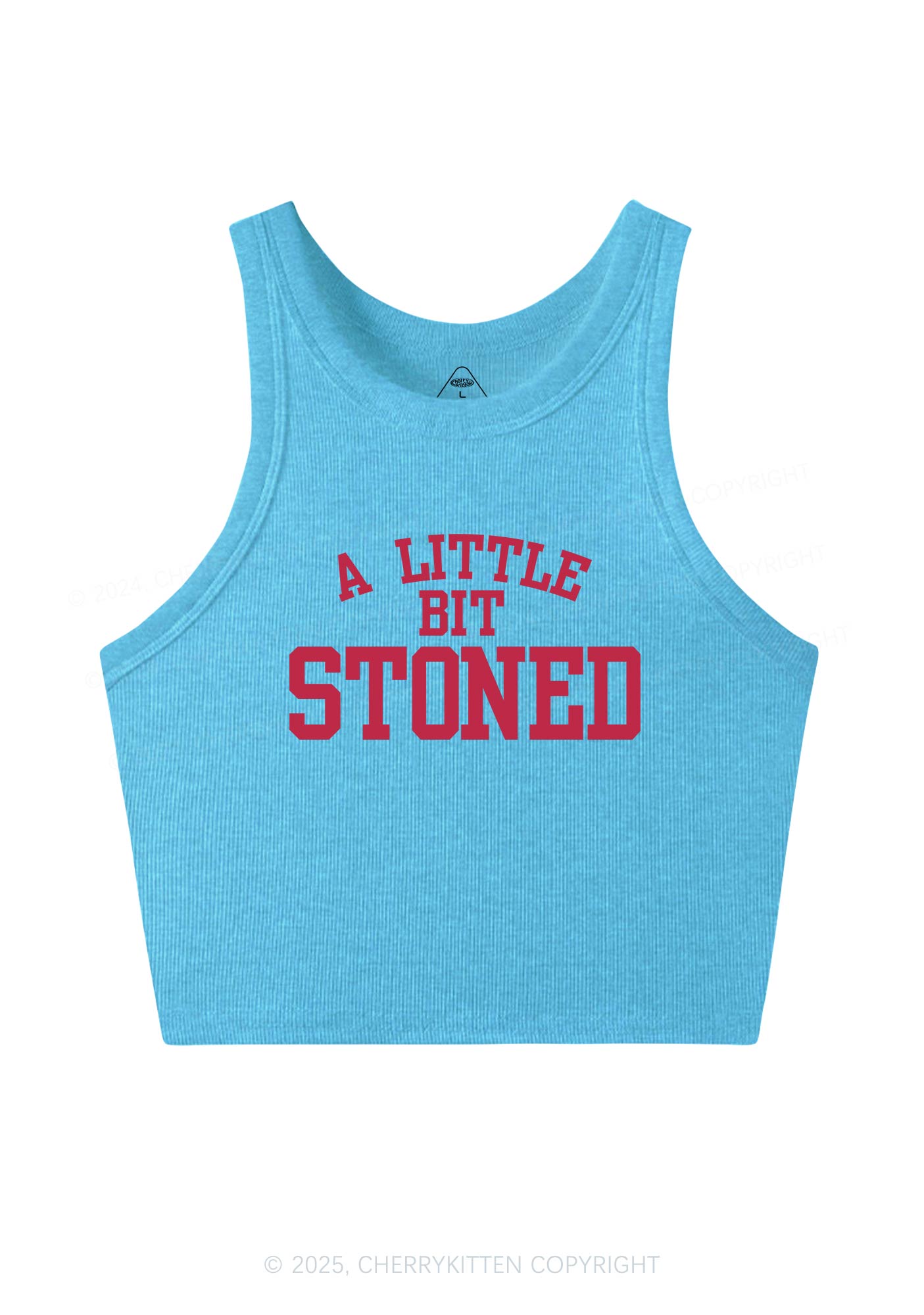 A Little Bit Stoned Y2K Crop Tank Top Cherrykitten