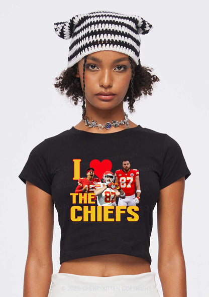 Custom I Love Chiefs Y2K Super Bowl Baby Tee Cherrykitten