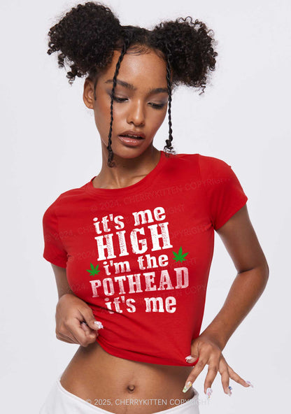 High Pothead Y2K Baby Tee Cherrykitten