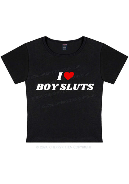 I Love Boy Slxt Y2K Baby Tee Cherrykitten