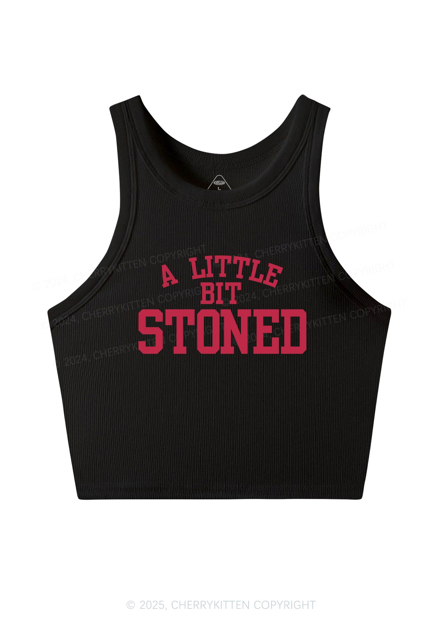 A Little Bit Stoned Y2K Crop Tank Top Cherrykitten