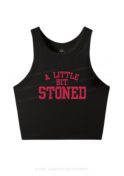 A Little Bit Stoned Y2K Crop Tank Top Cherrykitten