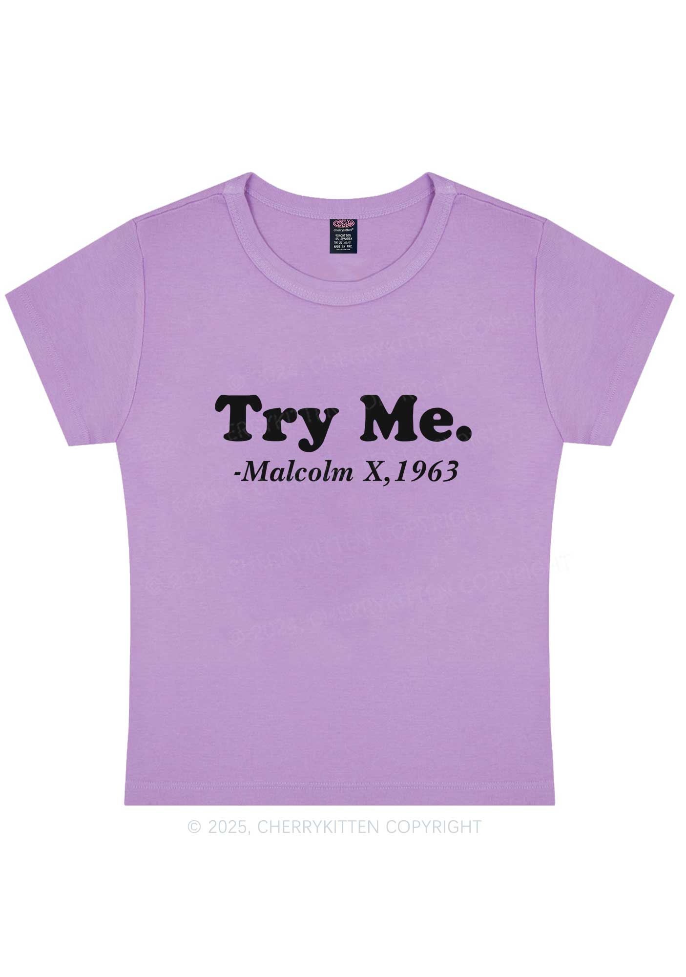 Try Me Y2K Baby Tee Cherrykitten