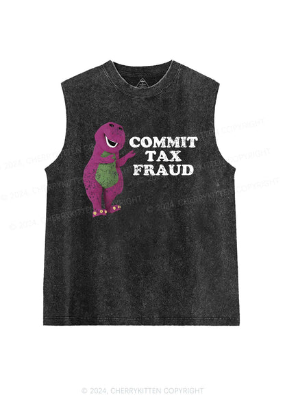 Commit Tax Fraud Y2K Washed Tank Cherrykitten