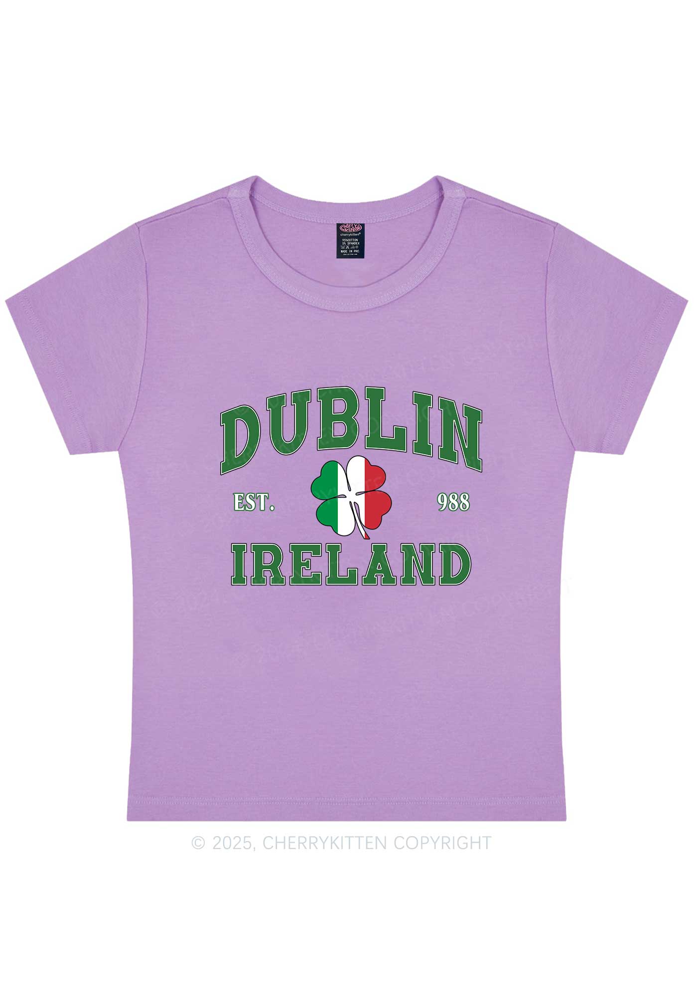 Dublin Ireland St Patricks Y2K Baby Tee Cherrykitten