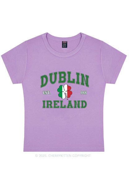 Dublin Ireland St Patricks Y2K Baby Tee Cherrykitten