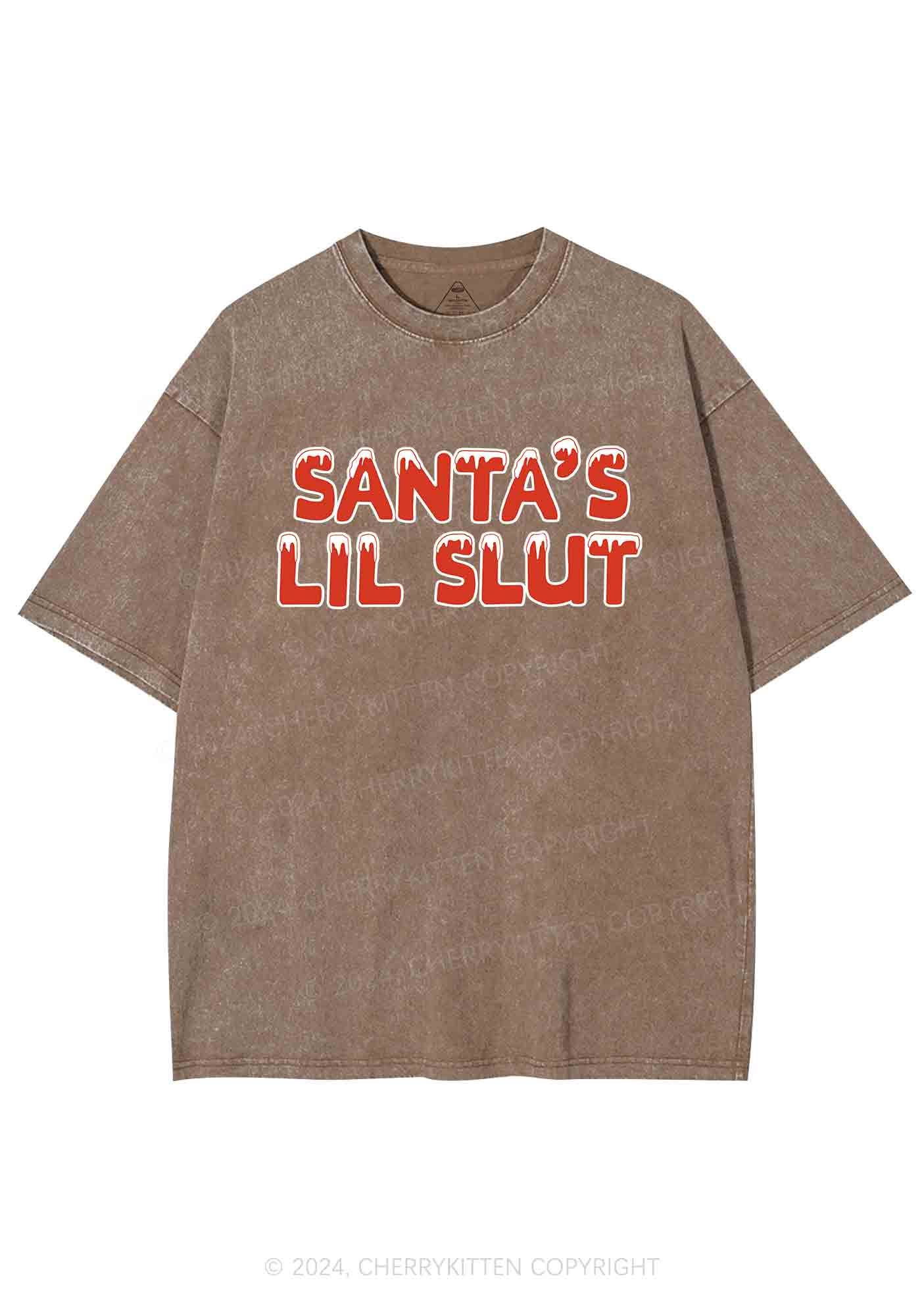 Christmas Santas Lil Slxt Y2K Washed Tee Cherrykitten