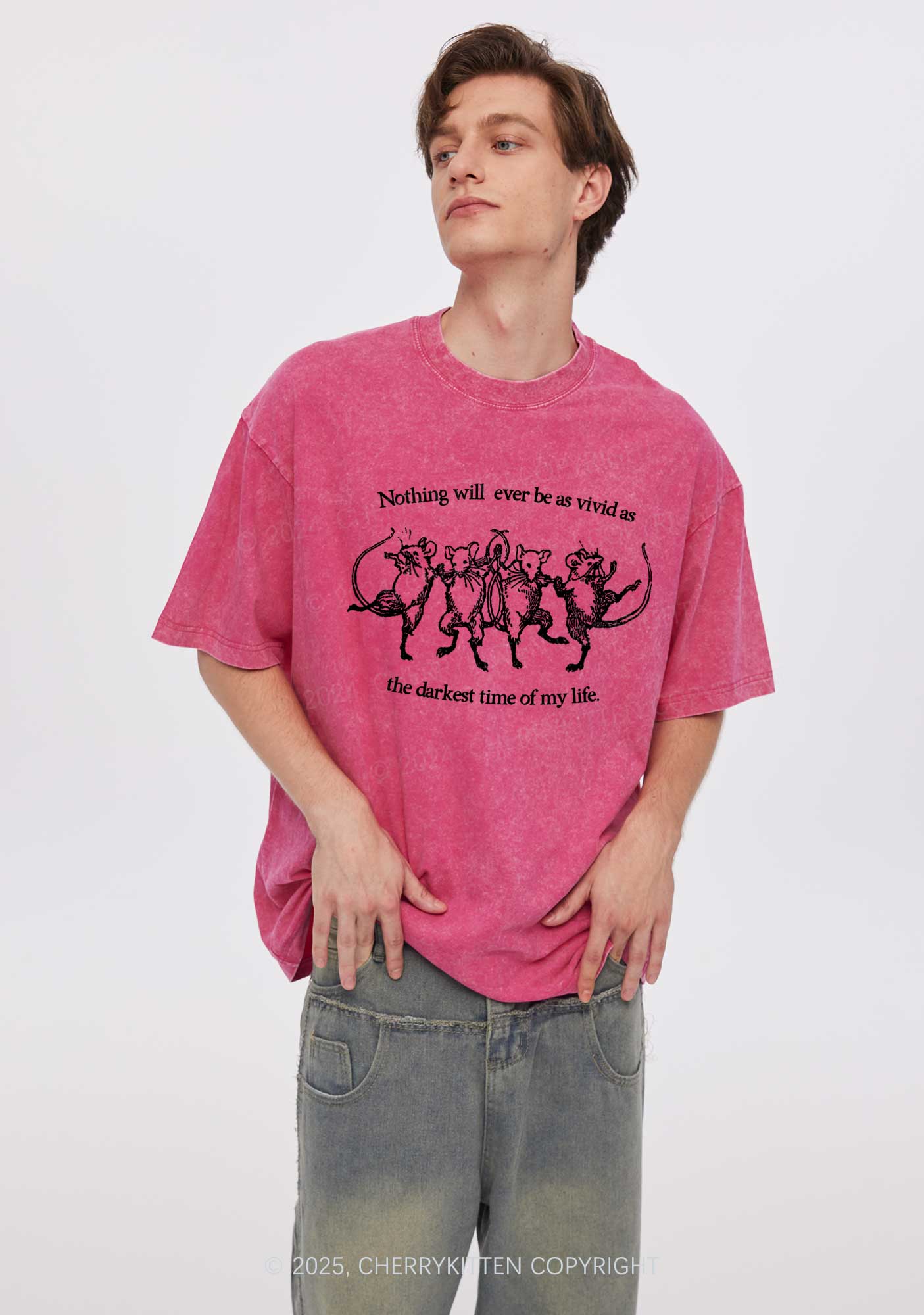 Rats Darkest Time Y2K Washed Tee Cherrykitten