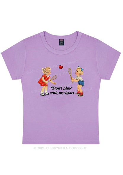 Don't Play With My Heart Y2K Baby Tee Cherrykitten