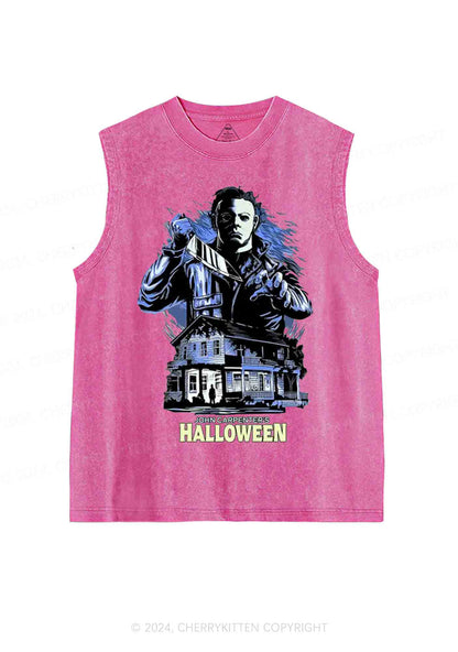 Halloween Movie Y2K Washed Tank Cherrykitten