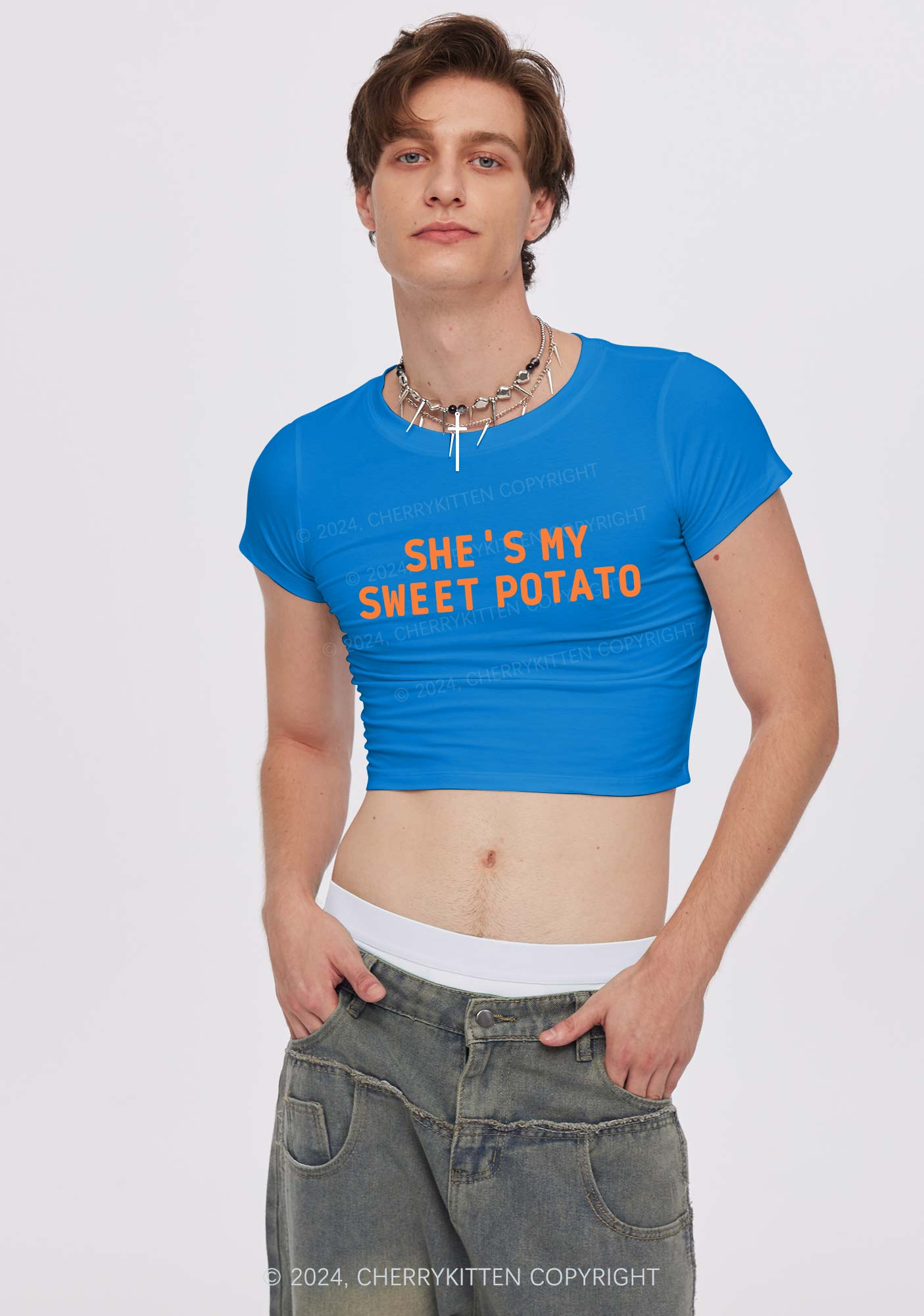 Sweet Potato Y2K Valentine's Day Baby Tee Cherrykitten