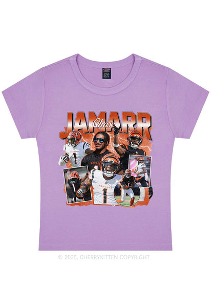 Orange Jamarr Y2K Super Bowl Baby Tee Cherrykitten