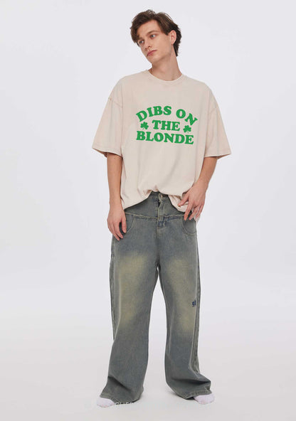 Dibs On The Blonde St Patricks Y2K Washed Tee Cherrykitten