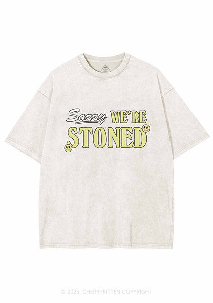 Sorry We're Stoned Y2K Washed Tee Cherrykitten