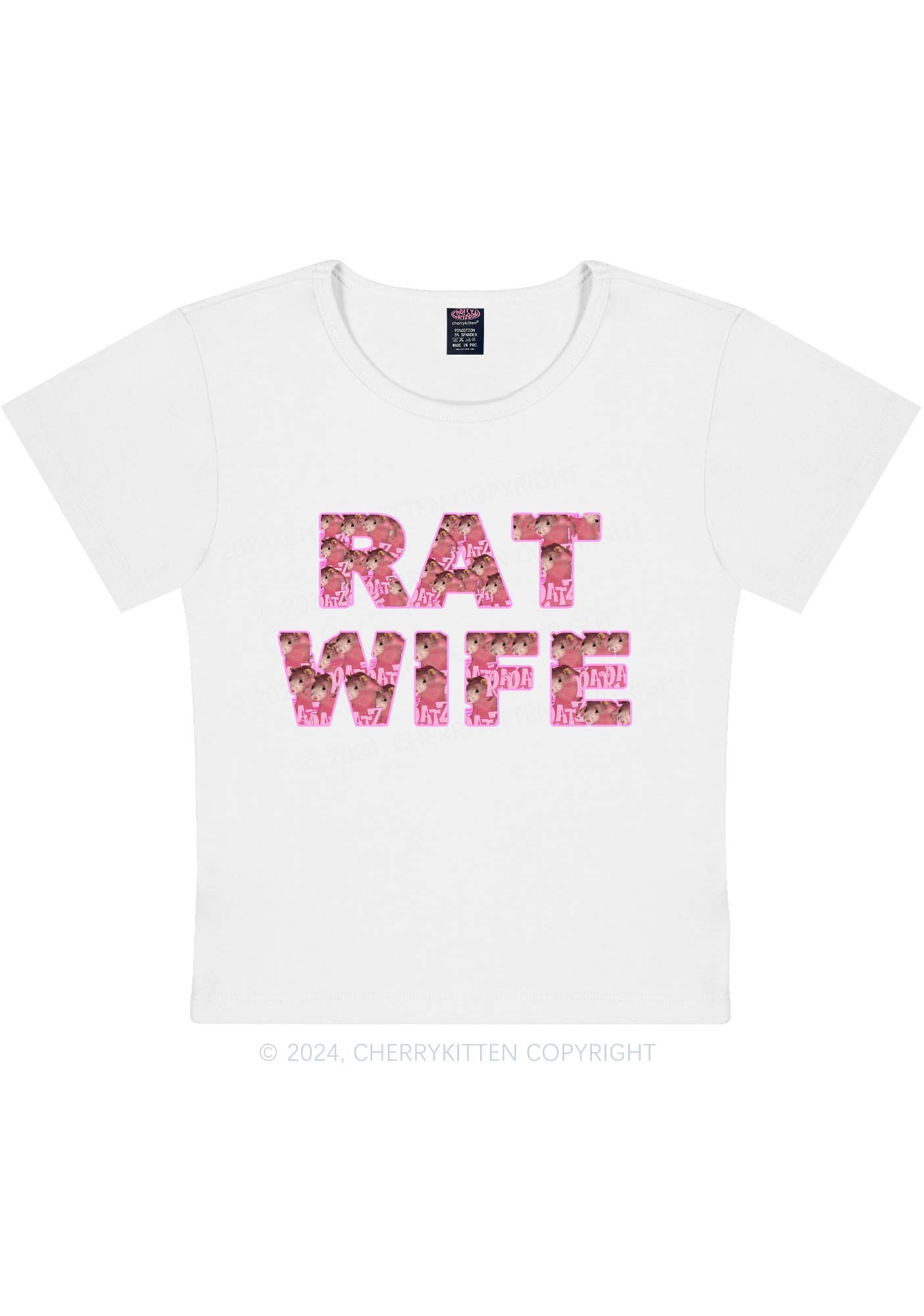 Rat Wife Y2K Baby Tee Cherrykitten