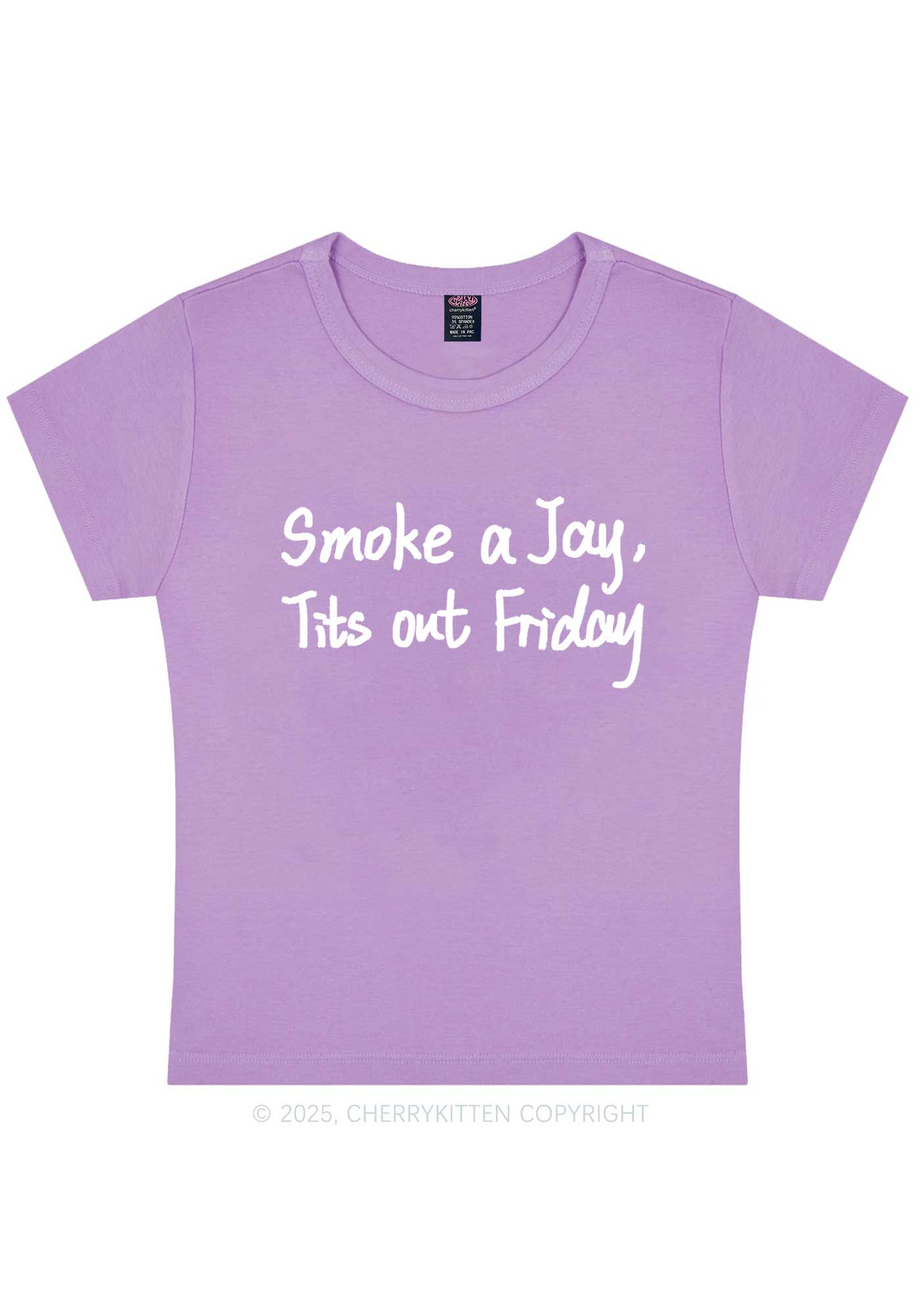 Smoke A Jay Y2K Baby Tee Cherrykitten