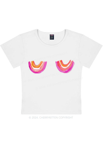 Curvy Lesbian Bxxb Y2K Baby Tee Cherrykitten