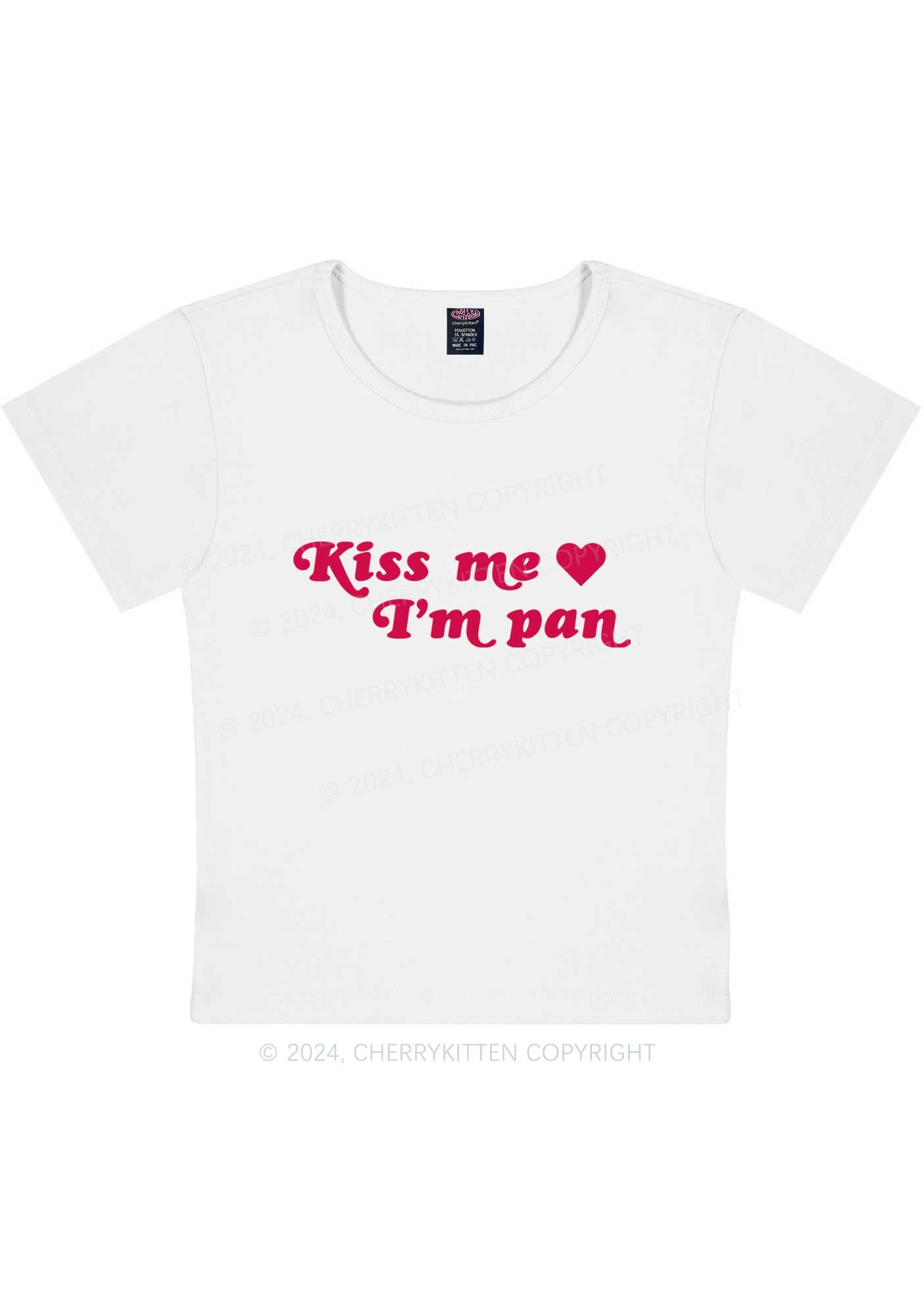 Kiss Me I’m Pan Y2K Baby Tee Cherrykitten