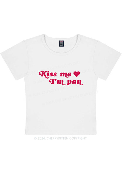 Kiss Me I’m Pan Y2K Baby Tee Cherrykitten