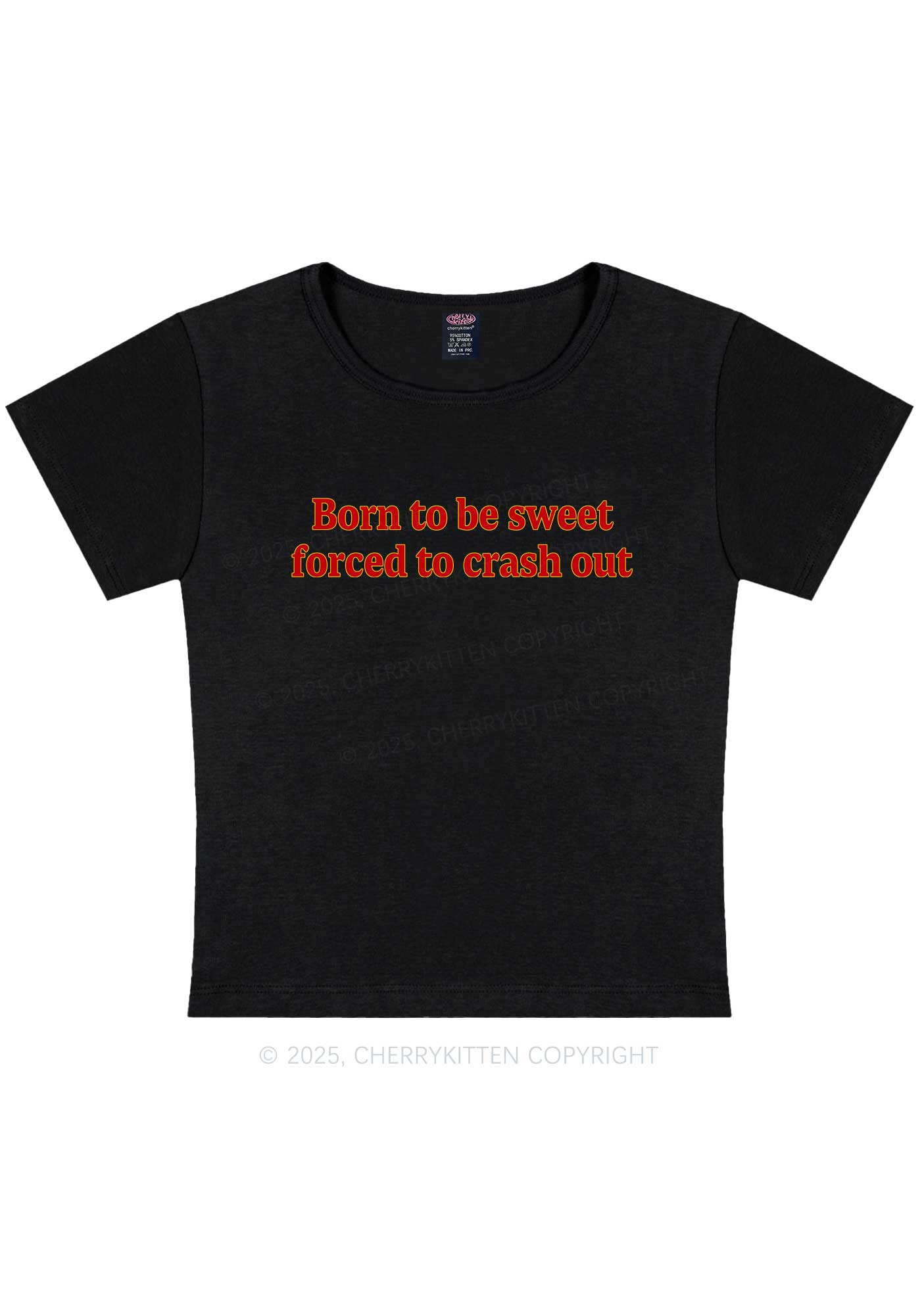 Born To Be Sweet Y2K Baby Tee Cherrykitten