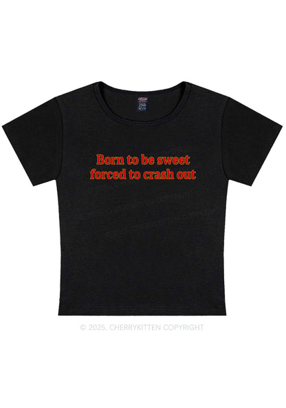 Born To Be Sweet Y2K Baby Tee Cherrykitten