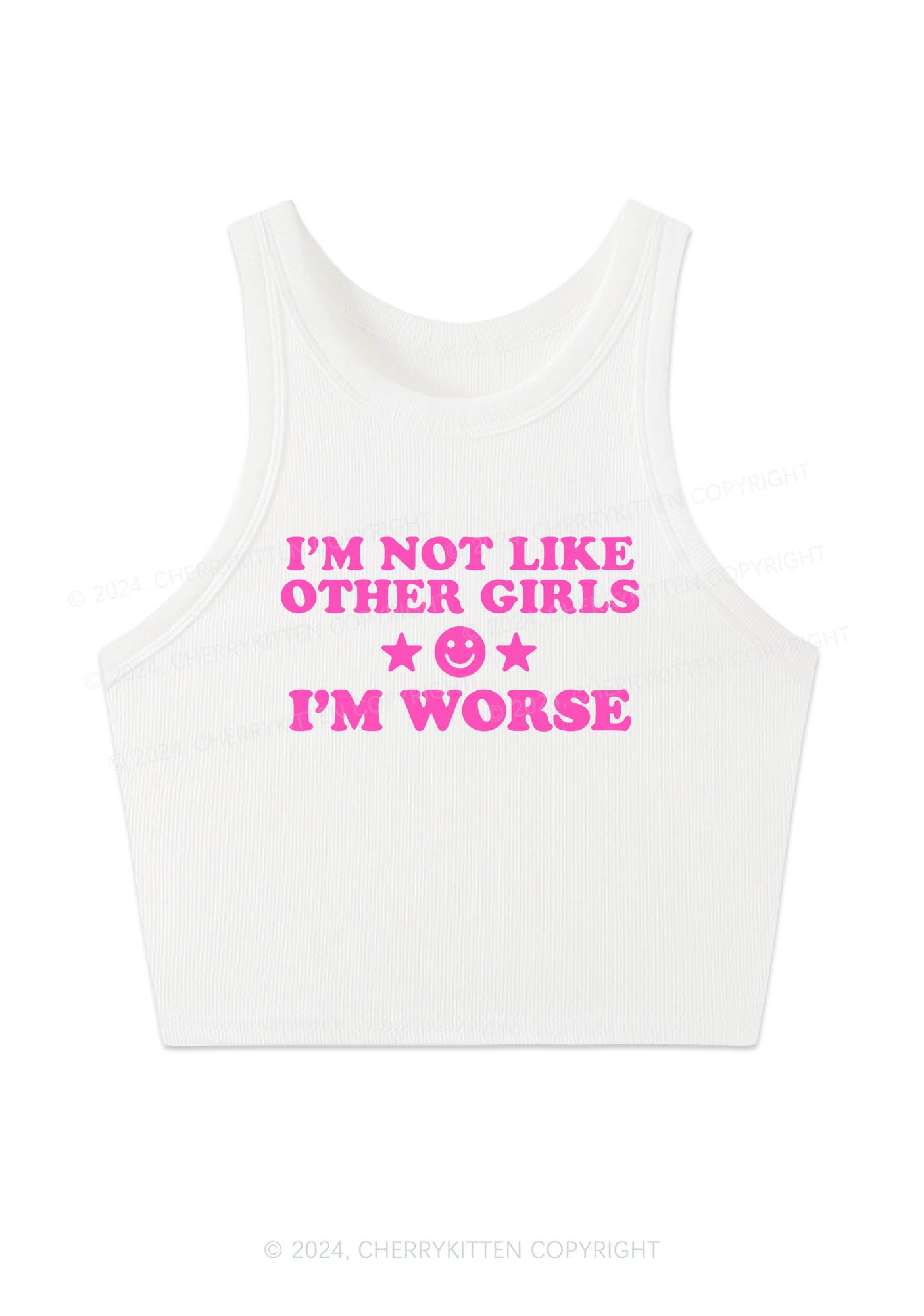 I'm Worse Y2K Crop Tank Top Cherrykitten