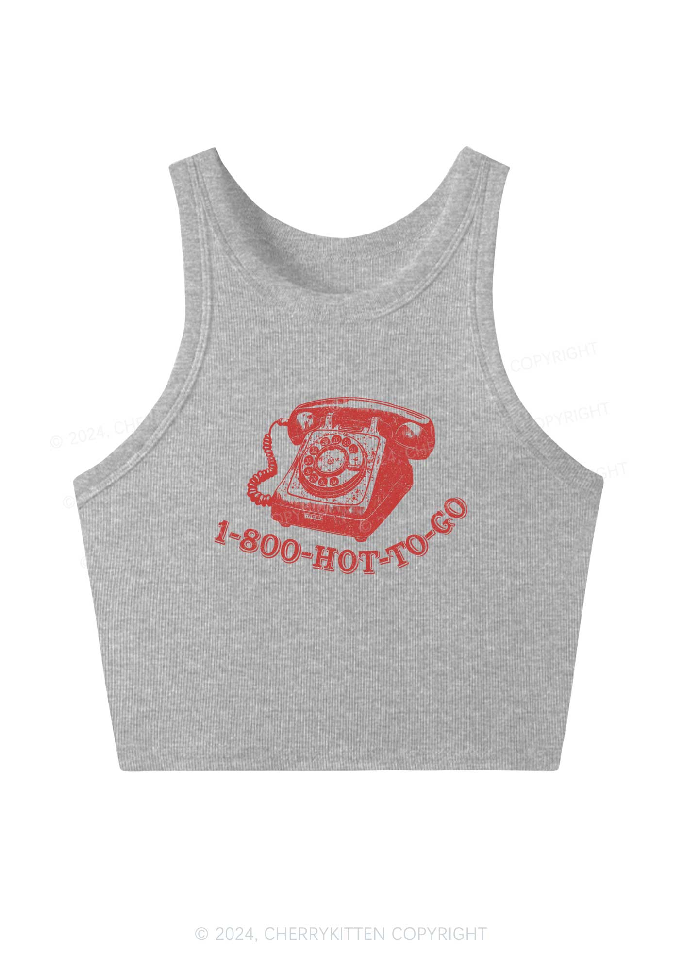 Hot To Go Y2K Crop Tank Top Cherrykitten