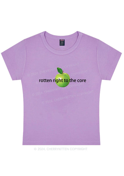 Rotten Right To The Core Y2K Baby Tee Cherrykitten