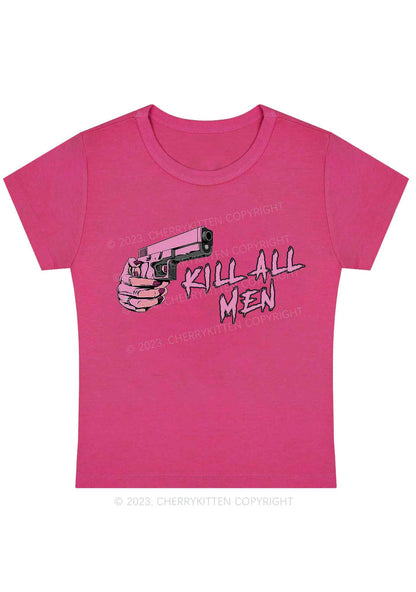 Curvy Kill All Men Y2K Baby Tee Cherrykitten