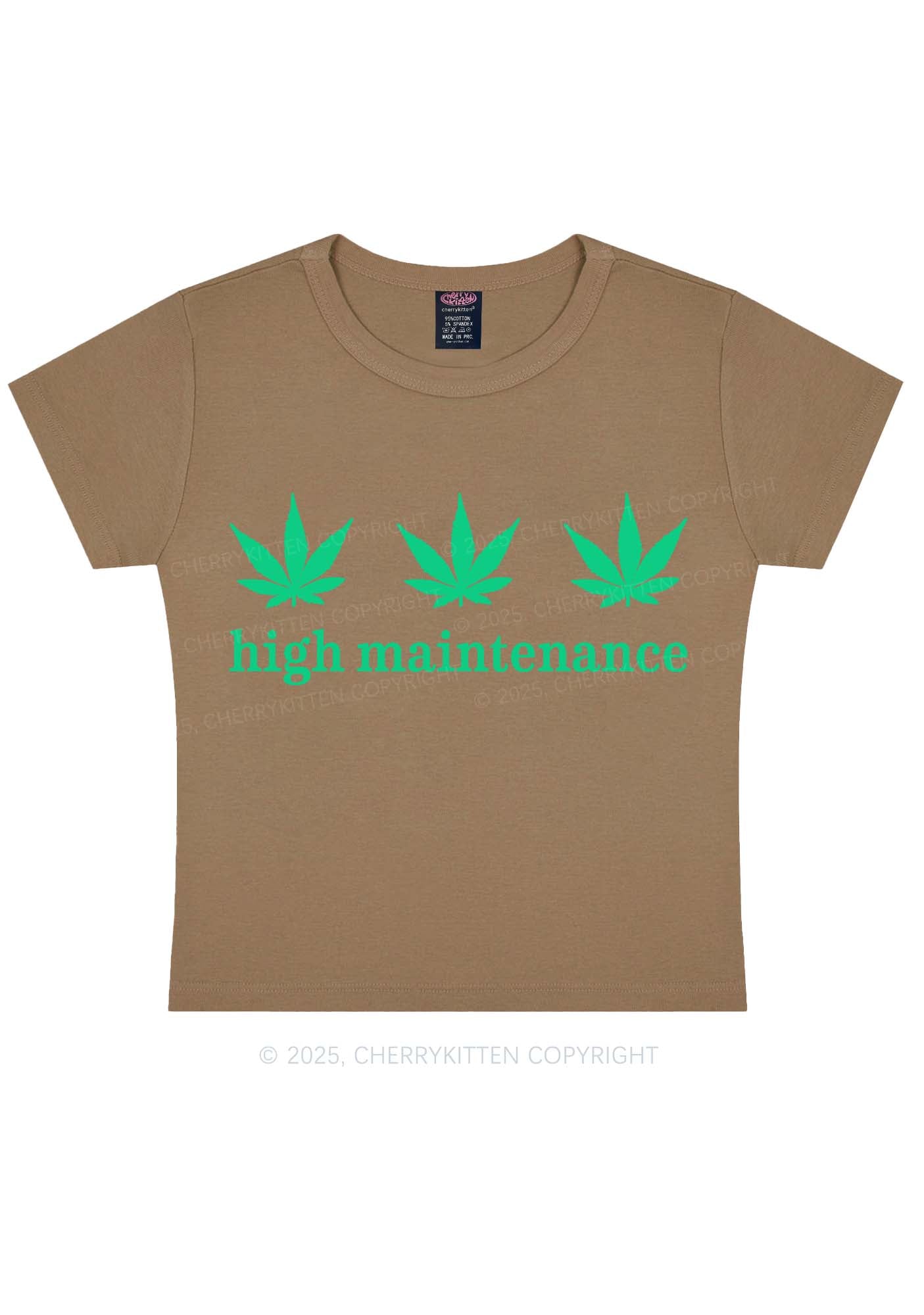 High Maintenance Y2K Baby Tee Cherrykitten