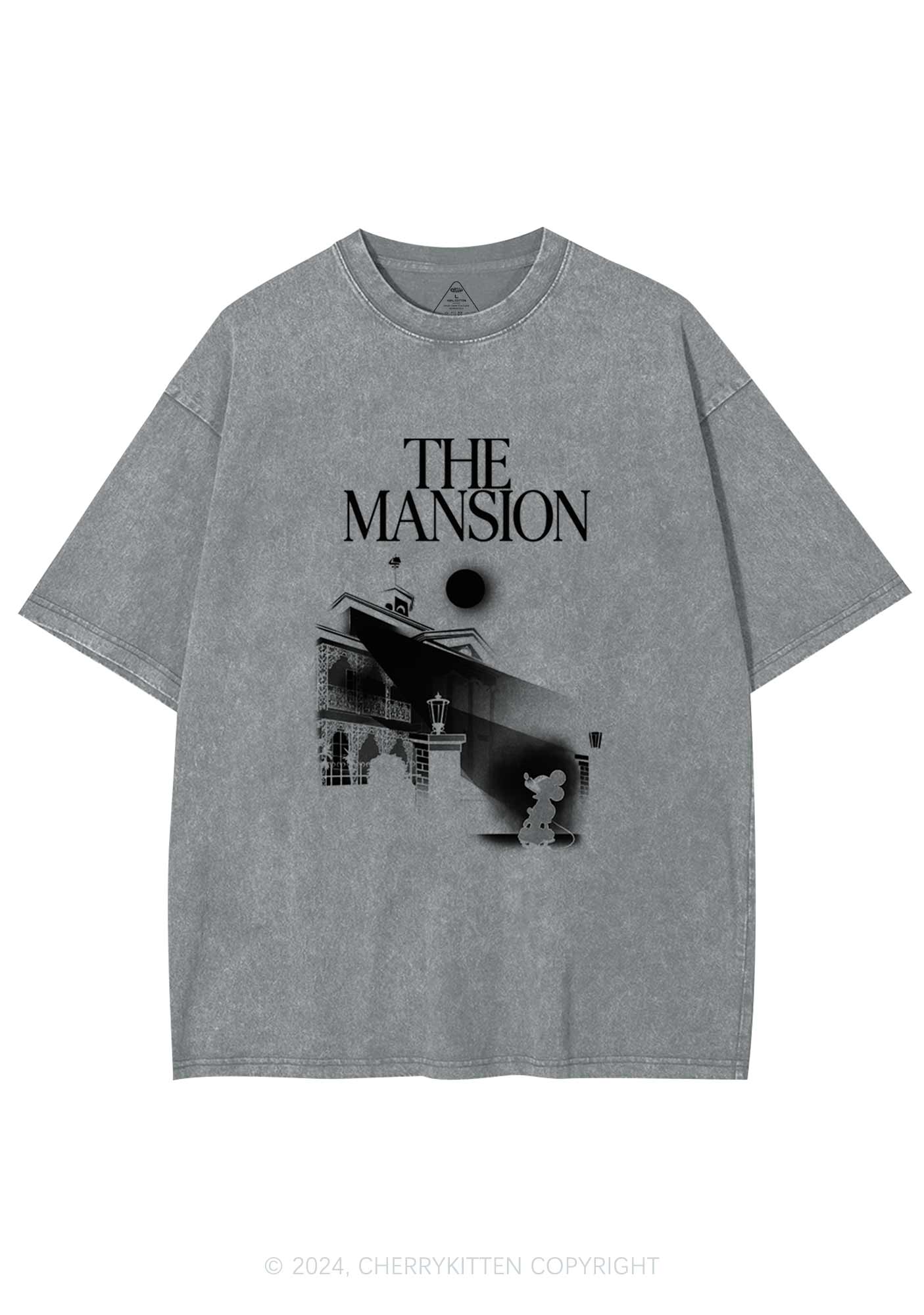 Halloween The Mansion Y2K Washed Tee Cherrykitten