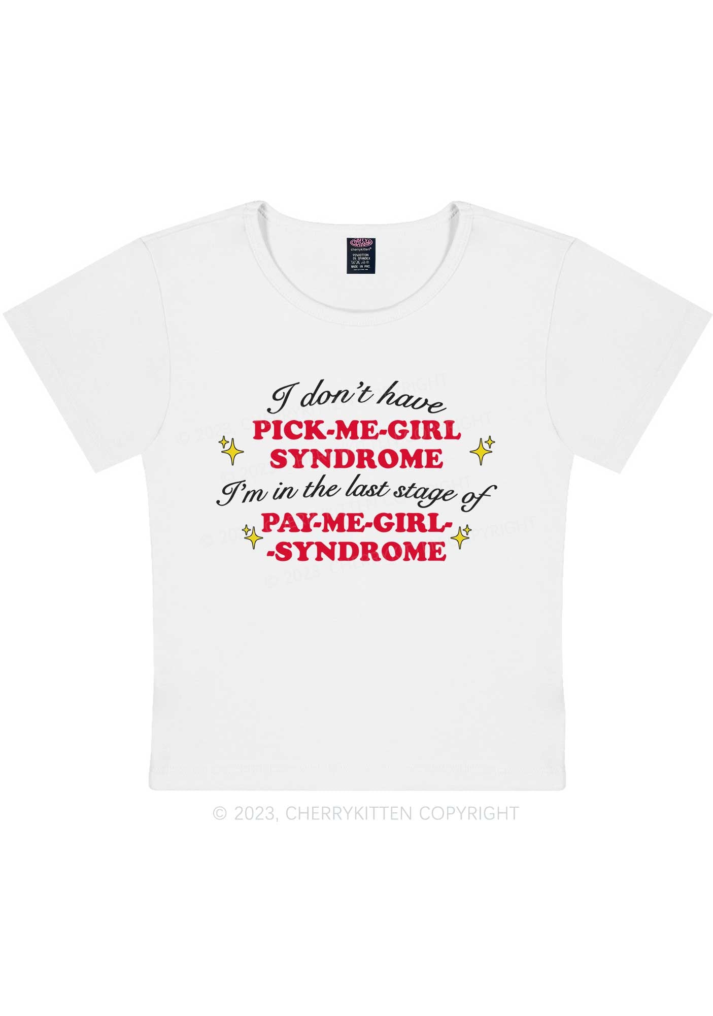 Curvy Pay Me Girl Syndrome Y2K Baby Tee Cherrykitten