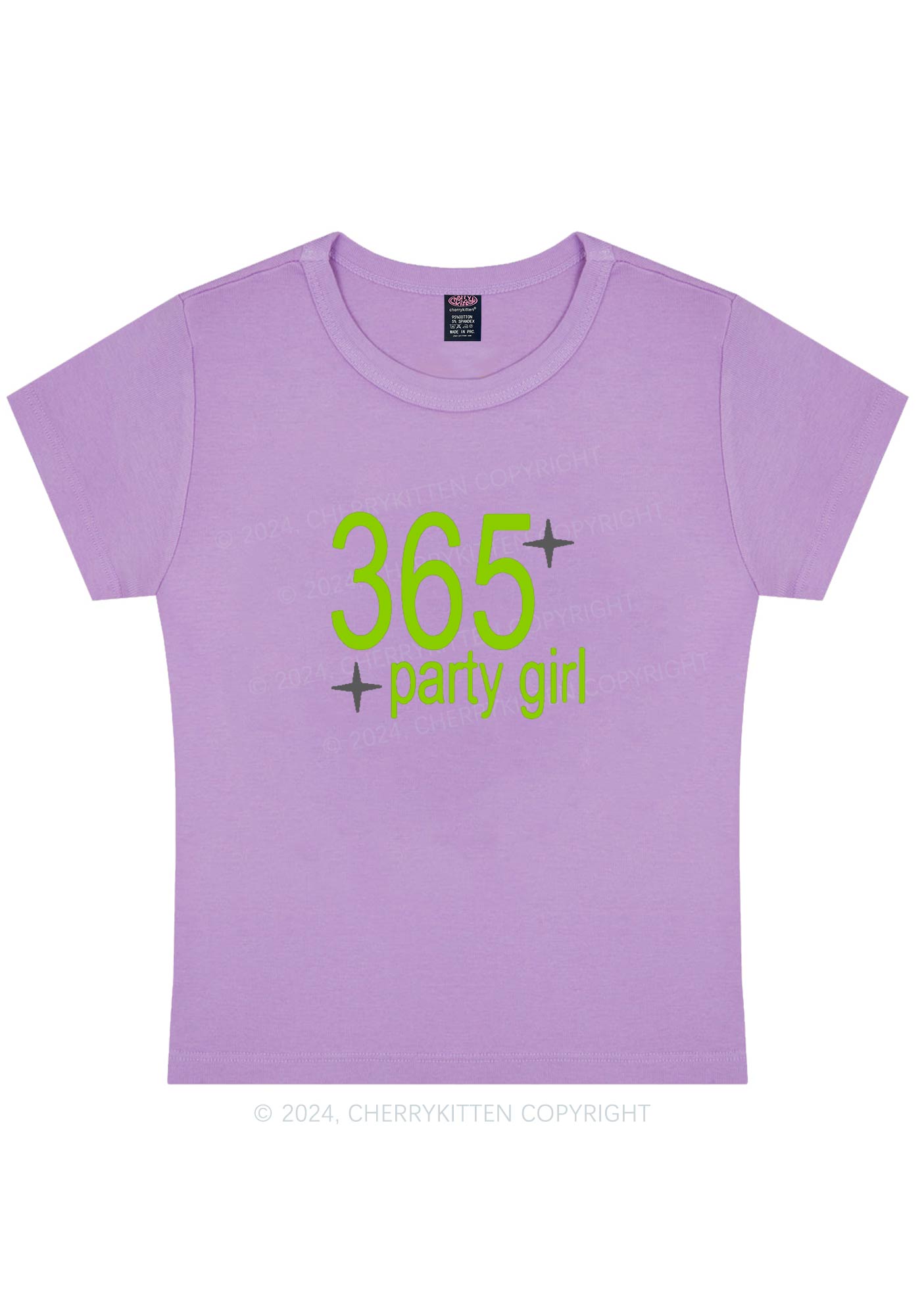 Party Girl Y2K Baby Tee Cherrykitten