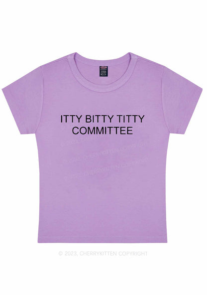 Curvy Itty Bitty Txtty Committee Y2K Baby Tee Cherrykitten