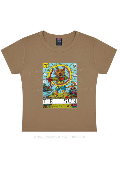 The Sun Cat Y2K Baby Tee Cherrykitten