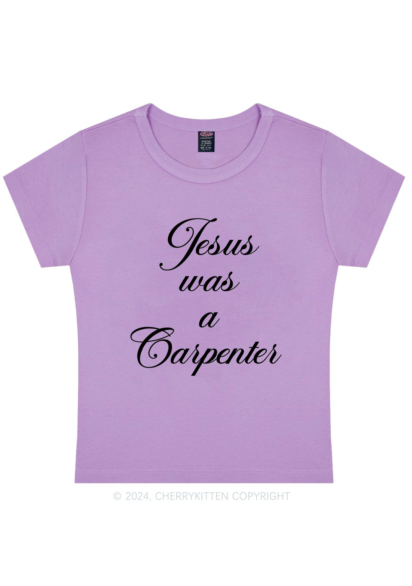 Jesus Was A Carpenter Y2K Baby Tee Cherrykitten