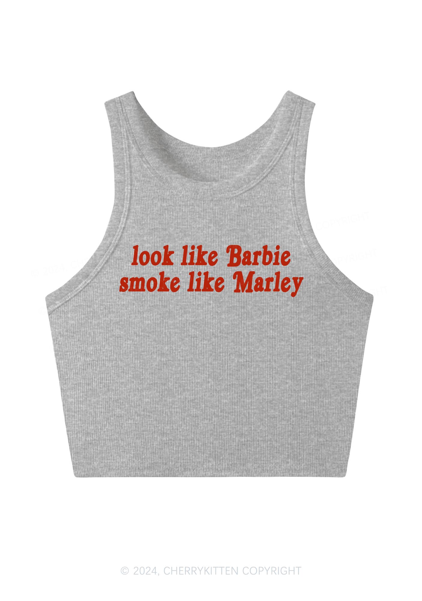 Smoke Like Marley Y2K Crop Tank Top Cherrykitten