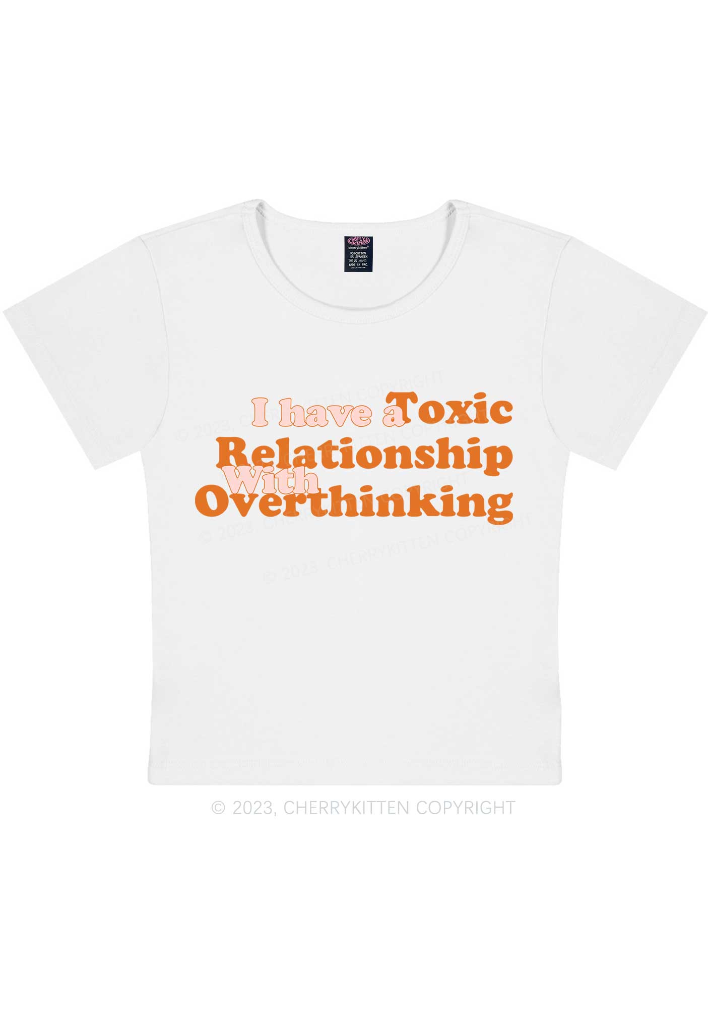 Curvy Toxic Relationship With Overthinking Y2K Baby Tee Cherrykitten