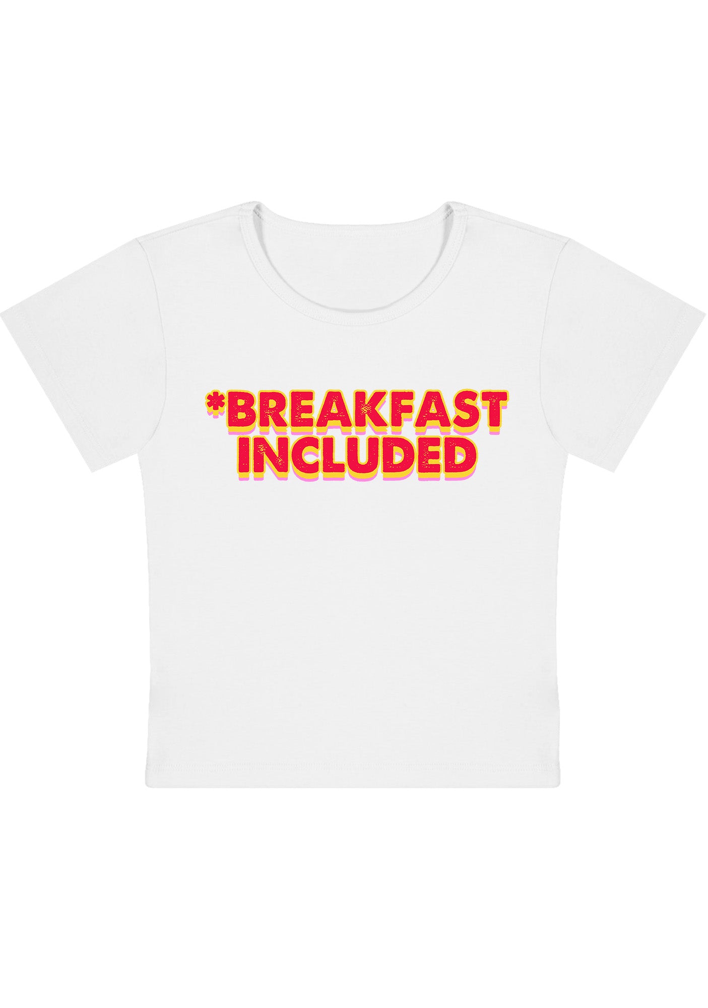 Breakfast Included Y2K Baby Tee