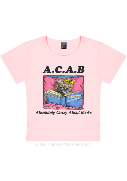 Crazy Books Y2K Baby Tee Cherrykitten