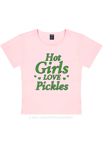 Hot Girls Love Pickles Y2K Baby Tee Cherrykitten