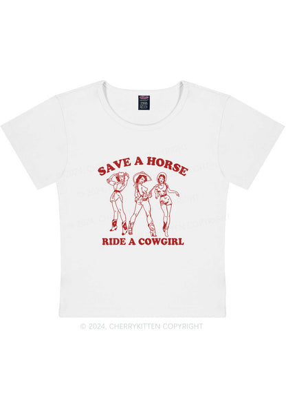 Curvy Ride A Cowgirl Y2K Baby Tee Cherrykitten