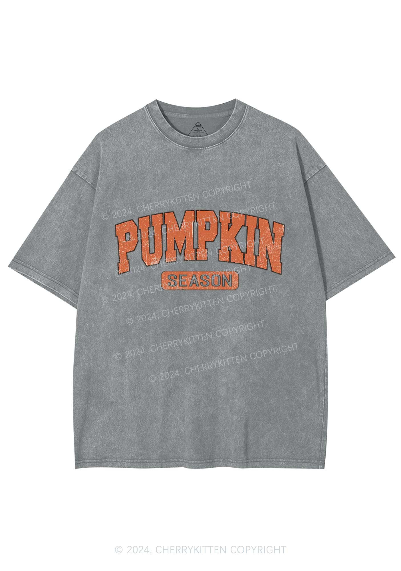 Halloween Pumpkin Season Y2K Washed Tee Cherrykitten