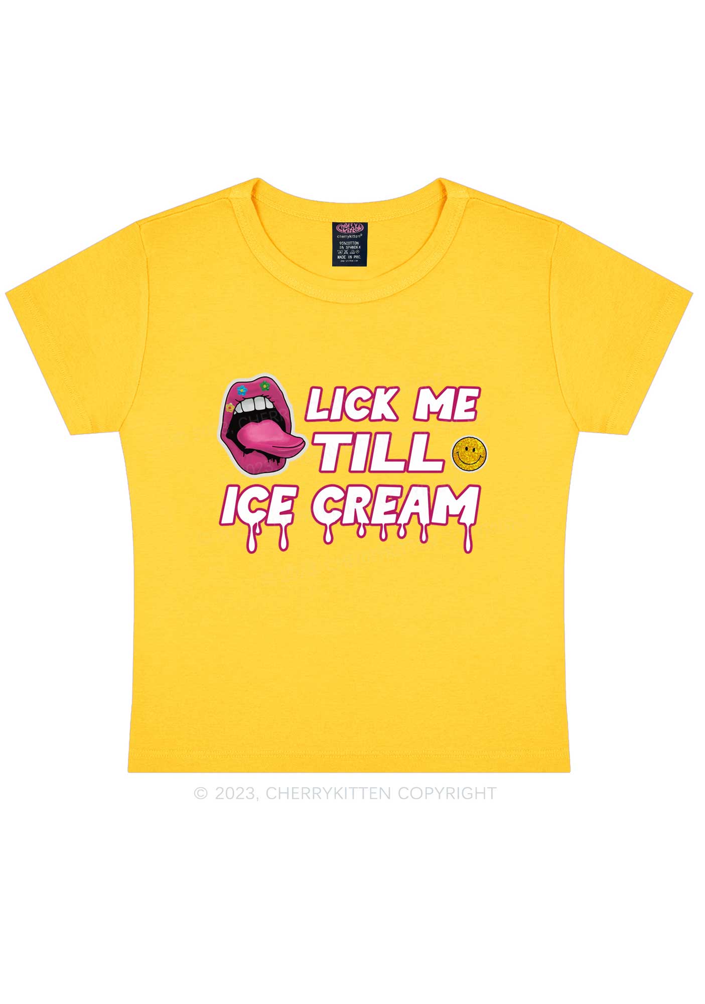 Lick Me Y2K Baby Tee Cherrykitten