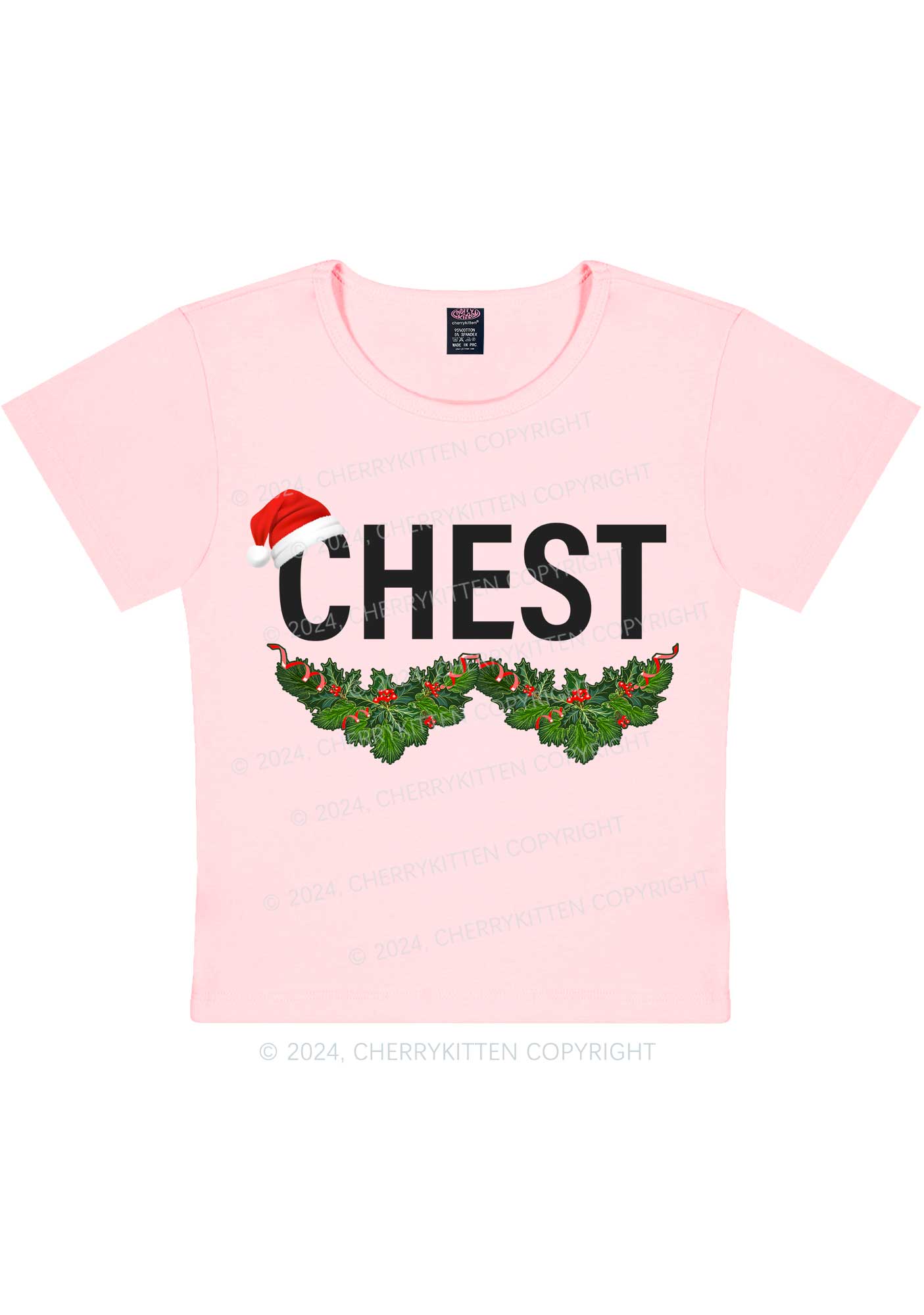 Christmas Chest Y2K Baby Tee Cherrykitten