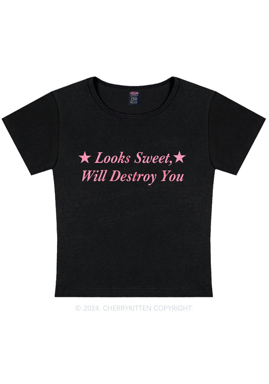 Sweet Destroy You Y2K Baby Tee Cherrykitten