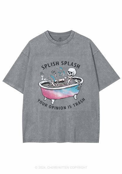 Halloween Splish Splash Y2K Washed Tee Cherrykitten